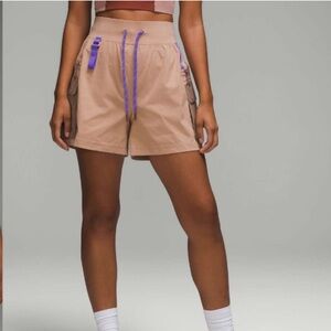 Lululemon Multi-Pocket Cargo High-Rise Hiking Short 5"Pink Clay